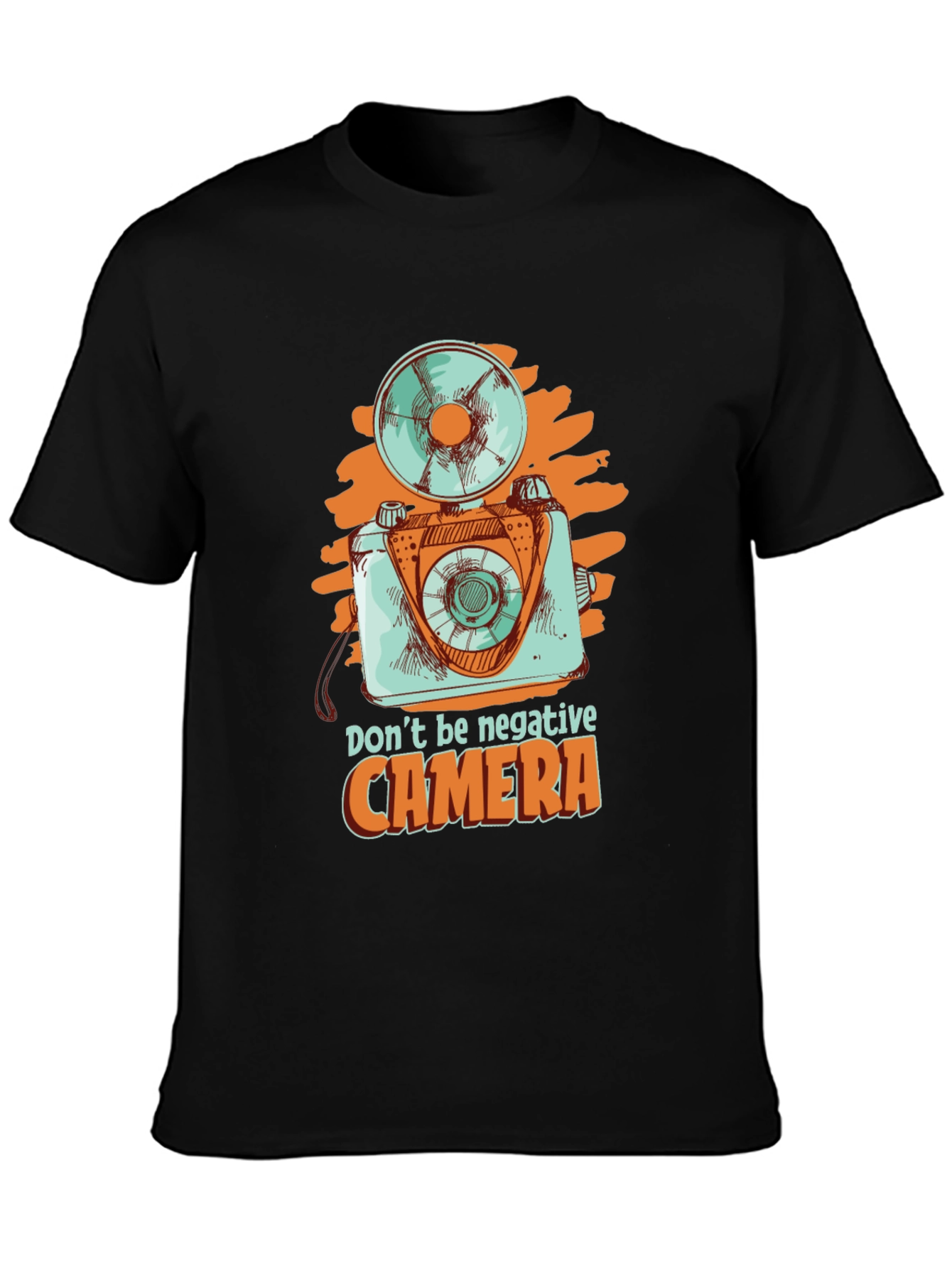 Retro Camera Graphic Tee - Dont Be Negative!
