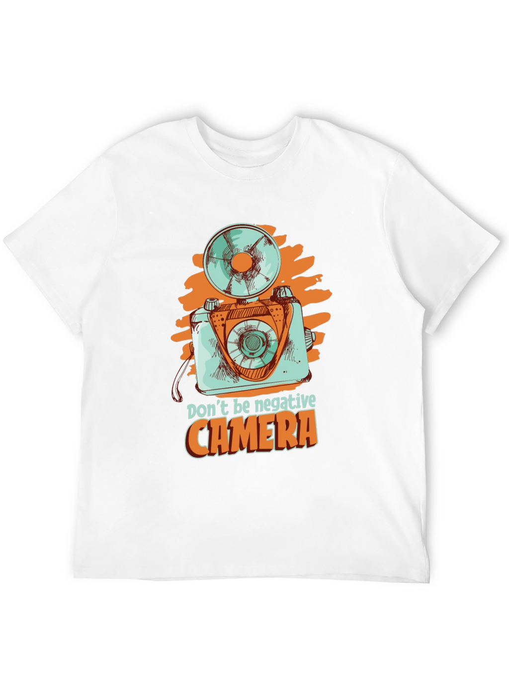 Retro Camera Graphic Tee - Dont Be Negative!