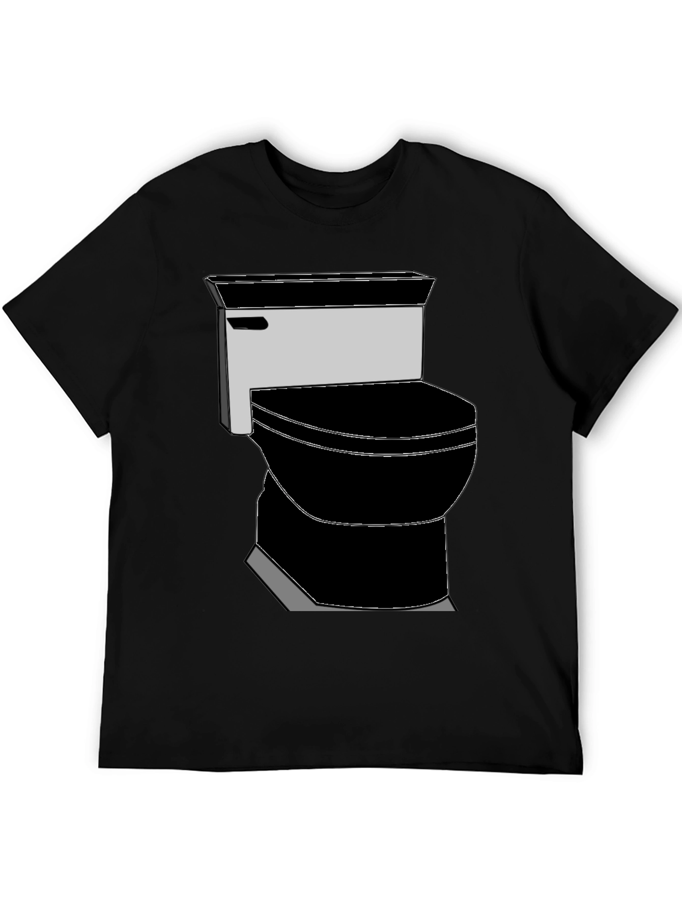 Toilet Graphic Tee - Black Novelty T-Shirt