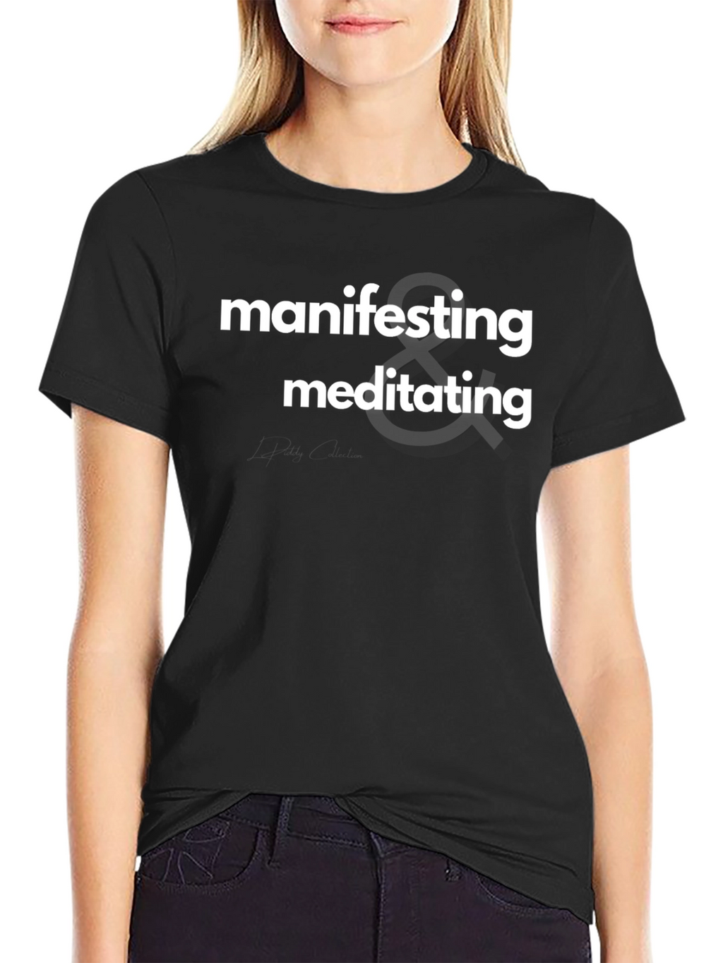 Manifesting & Meditating Black Graphic Tee