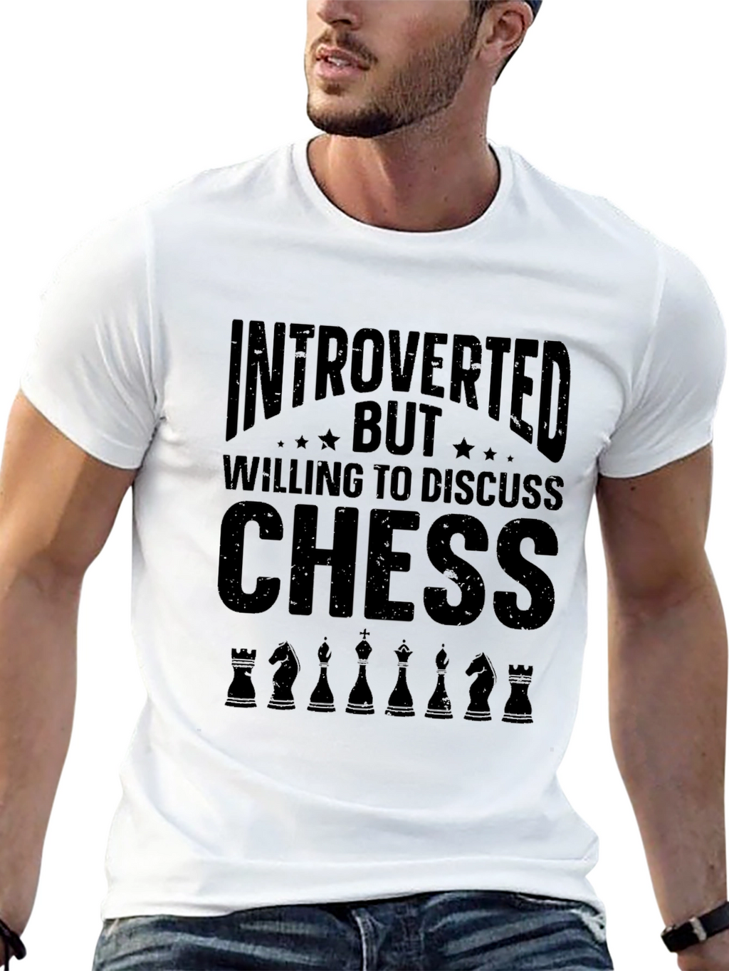 Introverted Chess T-Shirt - Playful Design