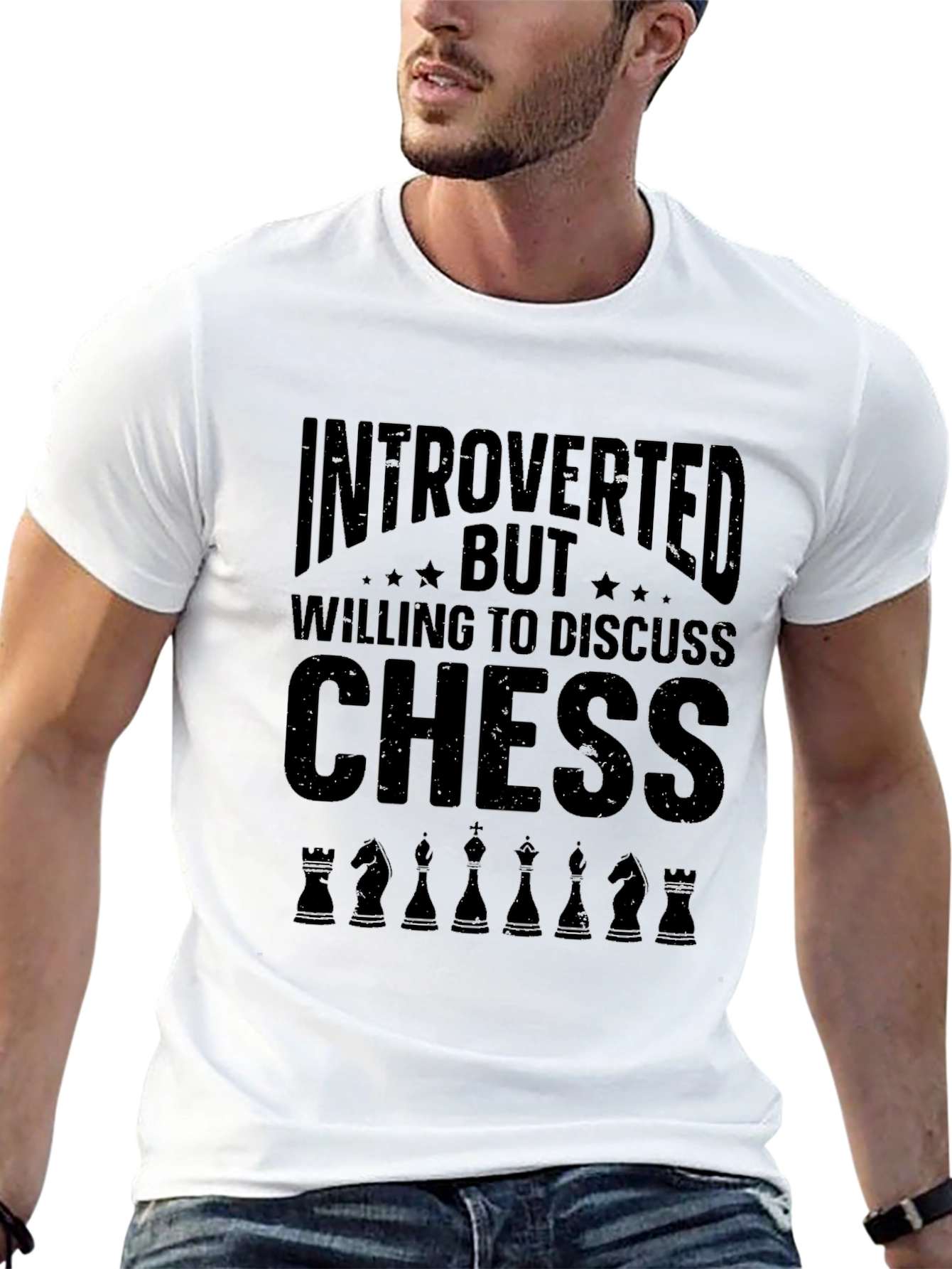 Introverted Chess T-Shirt - Playful Design