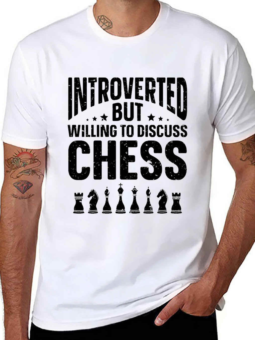 Introverted Chess T-Shirt - Playful Design