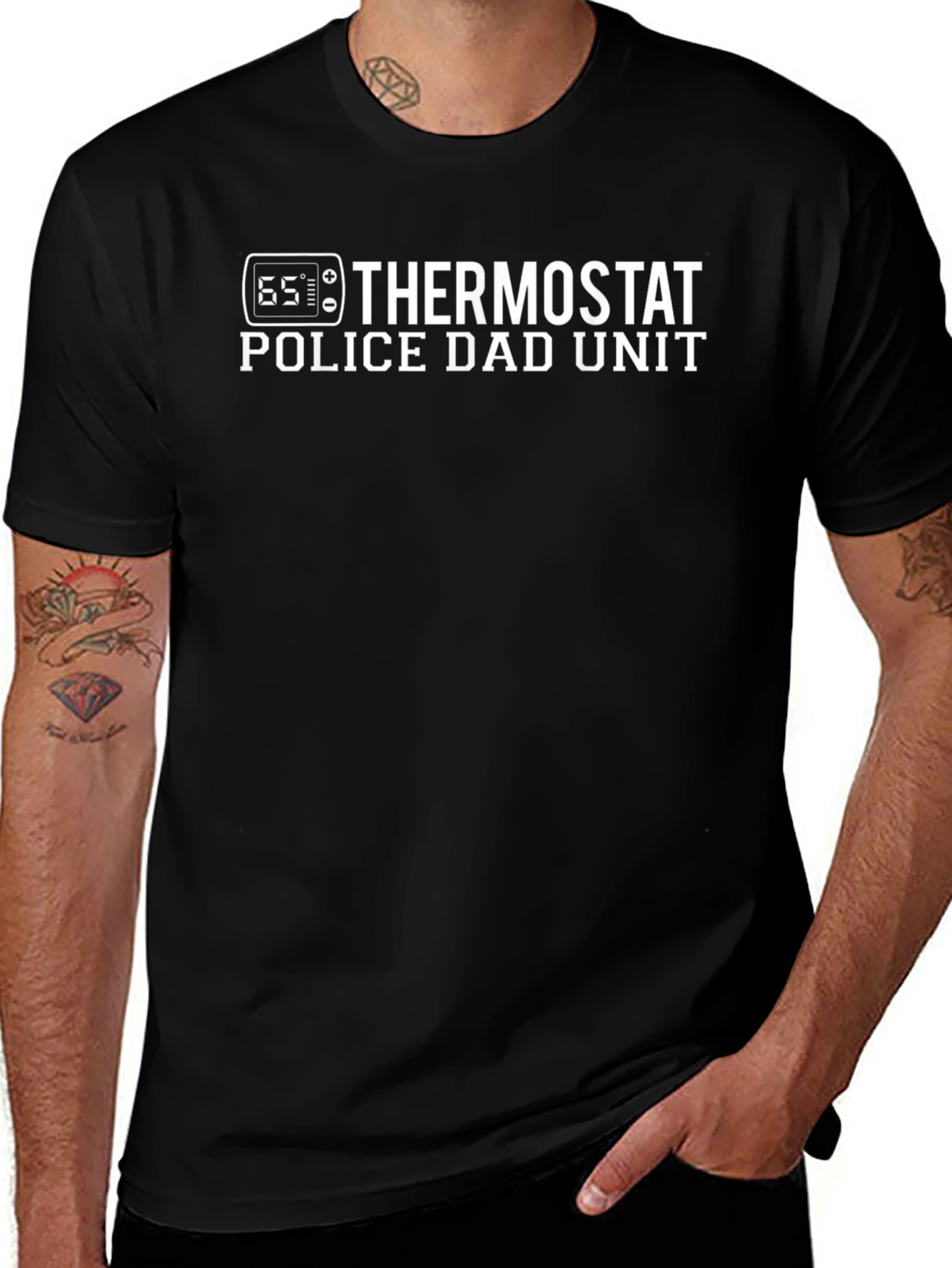 Thermostat Police Dad Unit T-Shirt - Humorous Fathers Day Tee