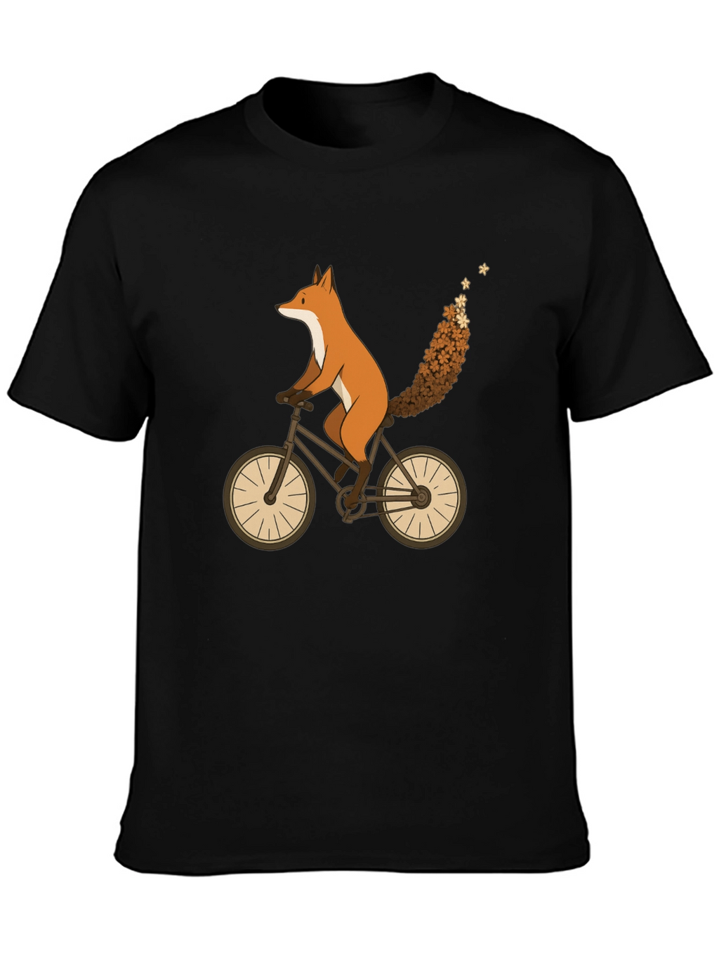 Fox on Bike Graphic Tee - Unique Animal Design