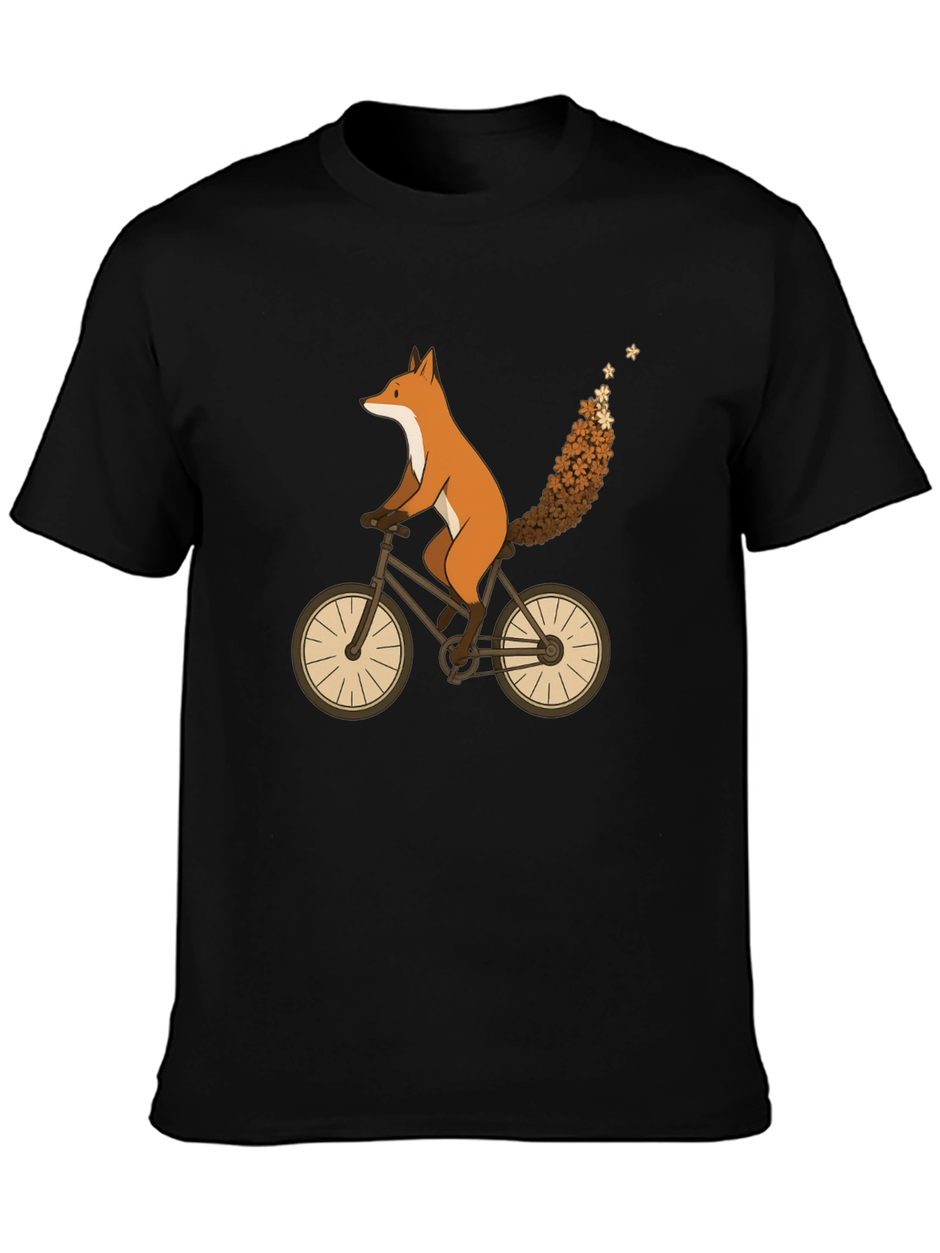 Fox on Bike Graphic Tee - Unique Animal Design
