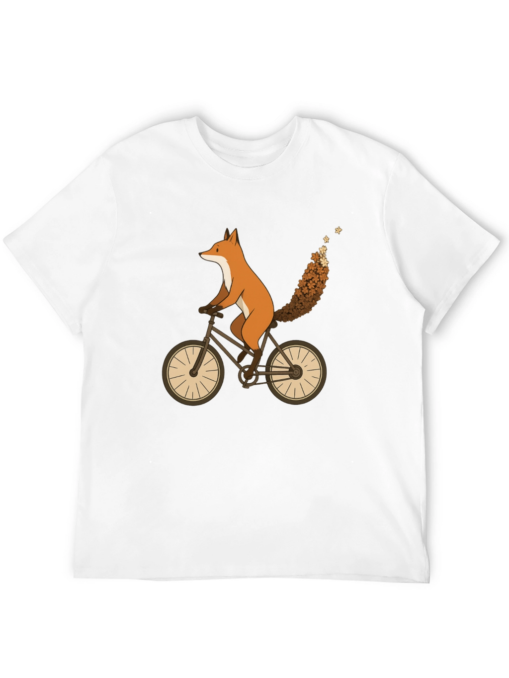 Fox on Bike Graphic Tee - Unique Animal Design