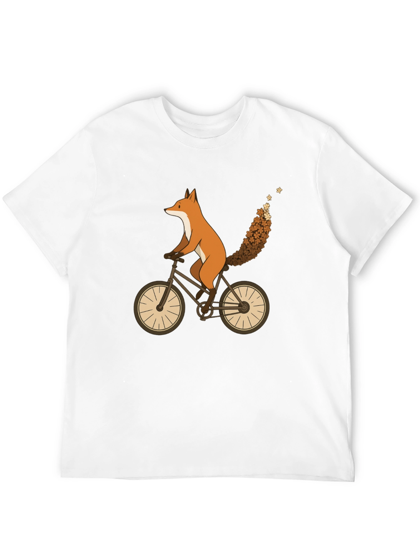 Fox on Bike Graphic Tee - Unique Animal Design