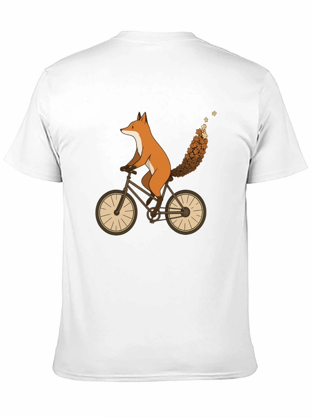 Fox on Bike Graphic Tee - Unique Animal Design