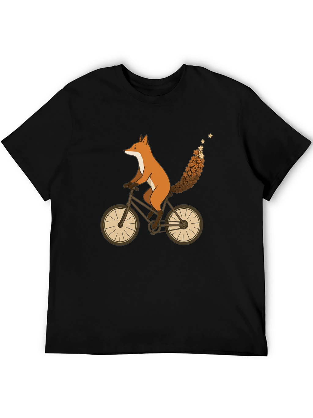 Fox on Bike Graphic Tee - Unique Animal Design
