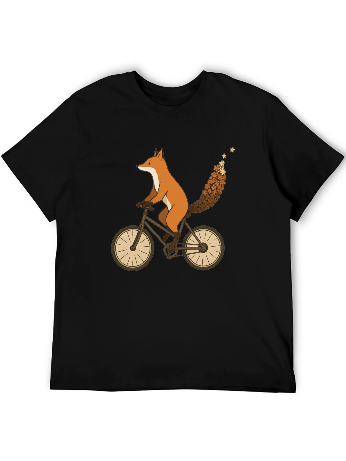 Fox on Bike Graphic Tee - Unique Animal Design