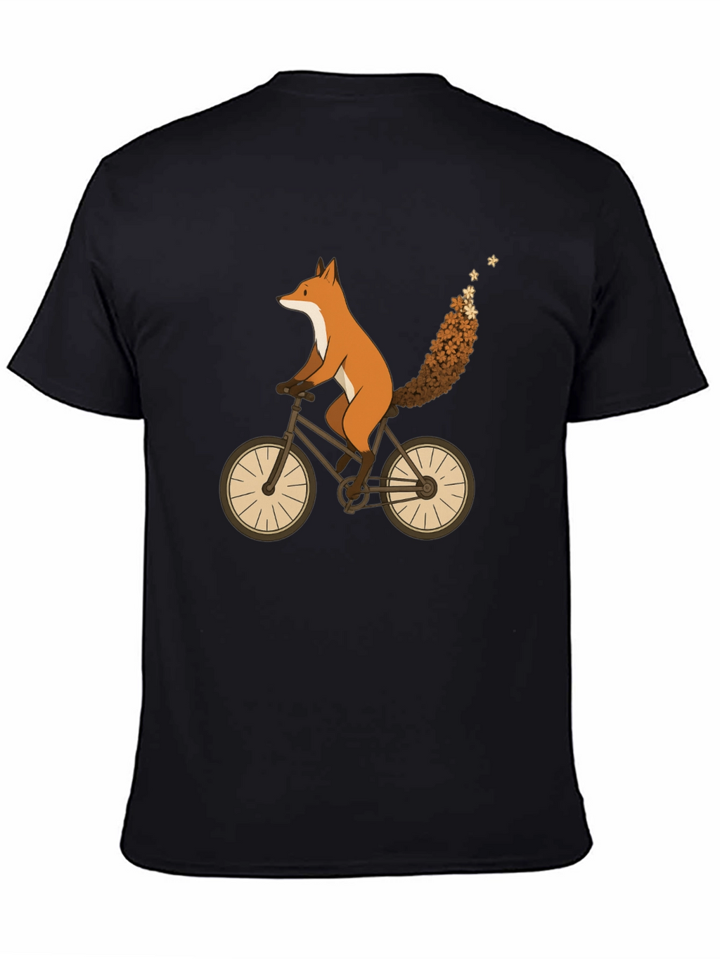 Fox on Bike Graphic Tee - Unique Animal Design