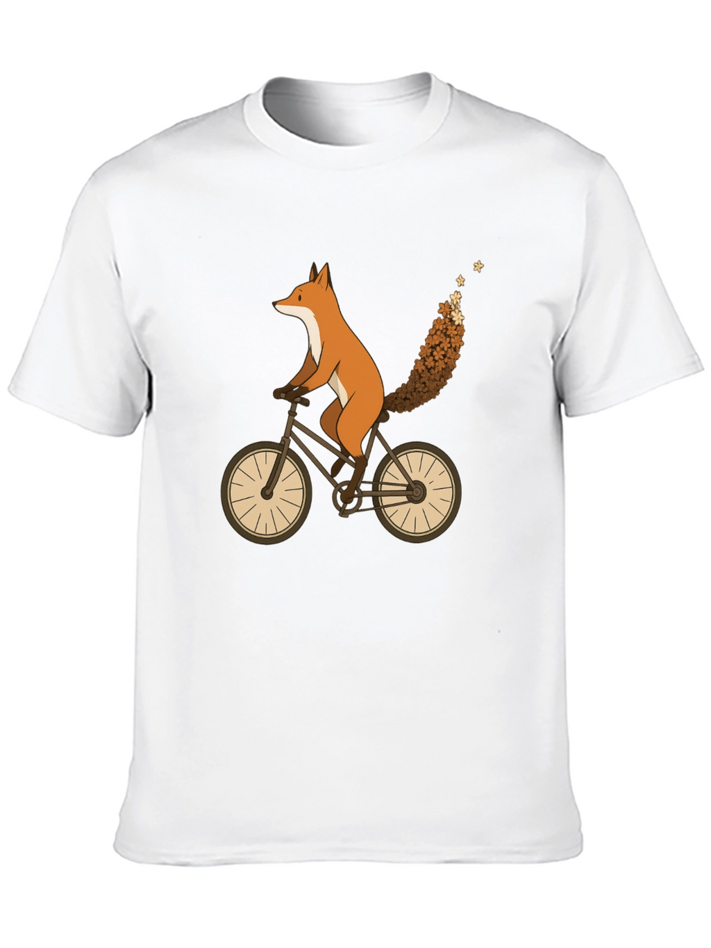 Fox on Bike Graphic Tee - Unique Animal Design
