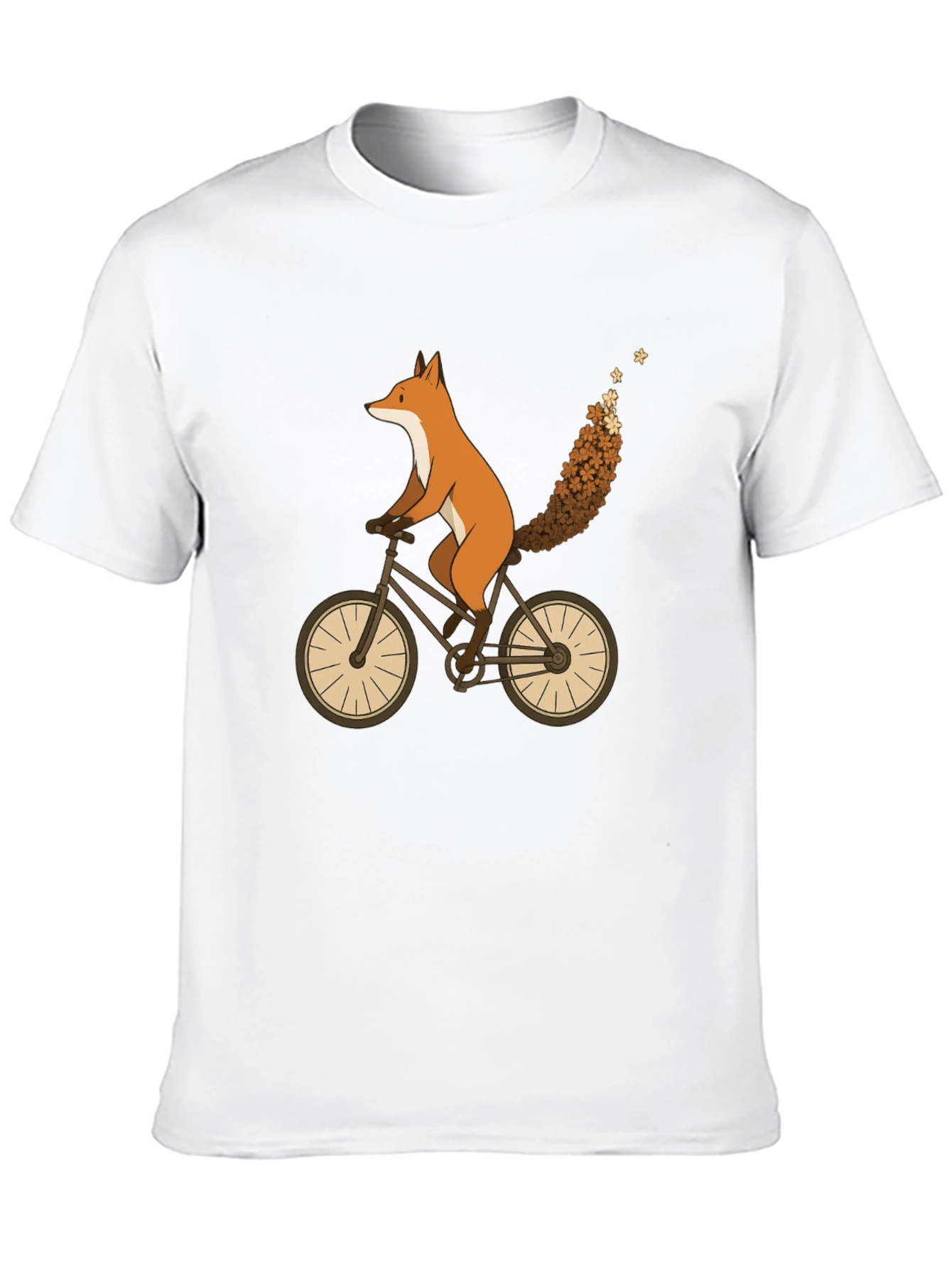 Fox on Bike Graphic Tee - Unique Animal Design