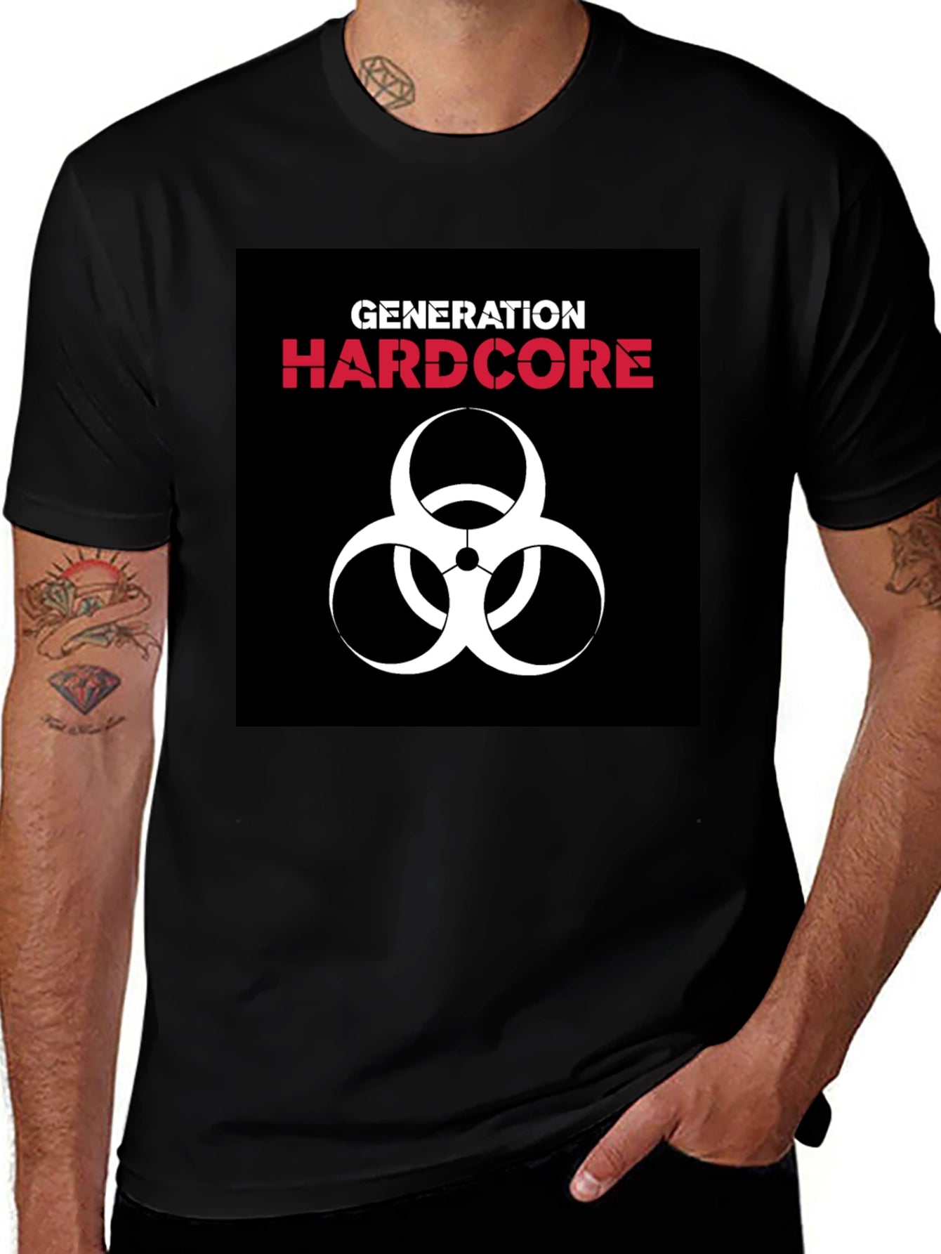 Generation Hardcore Biohazard Symbol Black T-Shirt