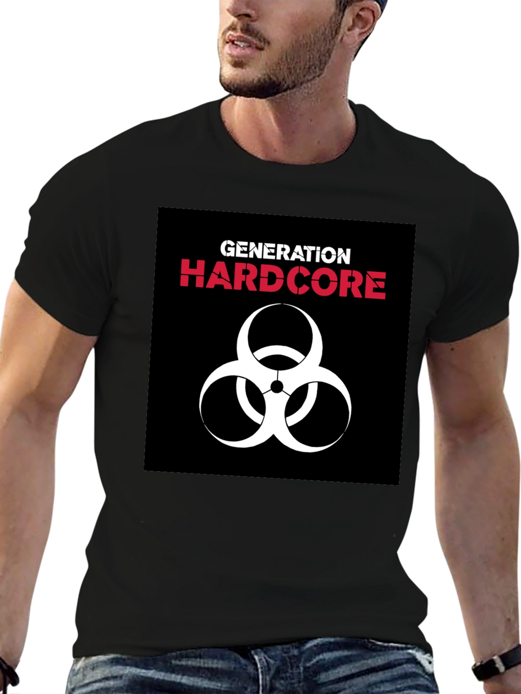 Generation Hardcore Biohazard Symbol Black T-Shirt