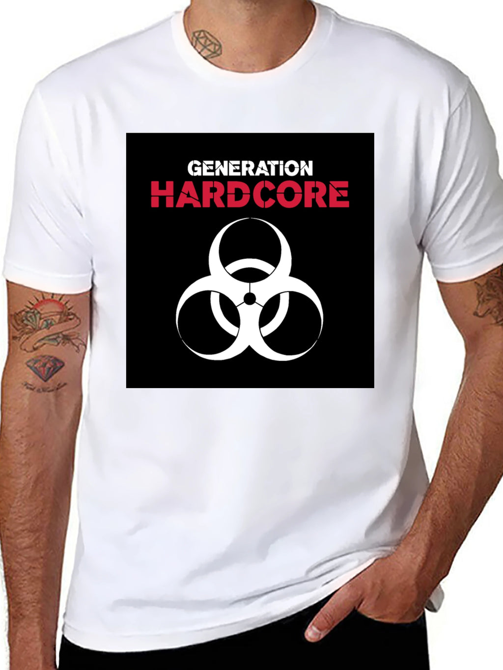 Generation Hardcore Biohazard Symbol Black T-Shirt