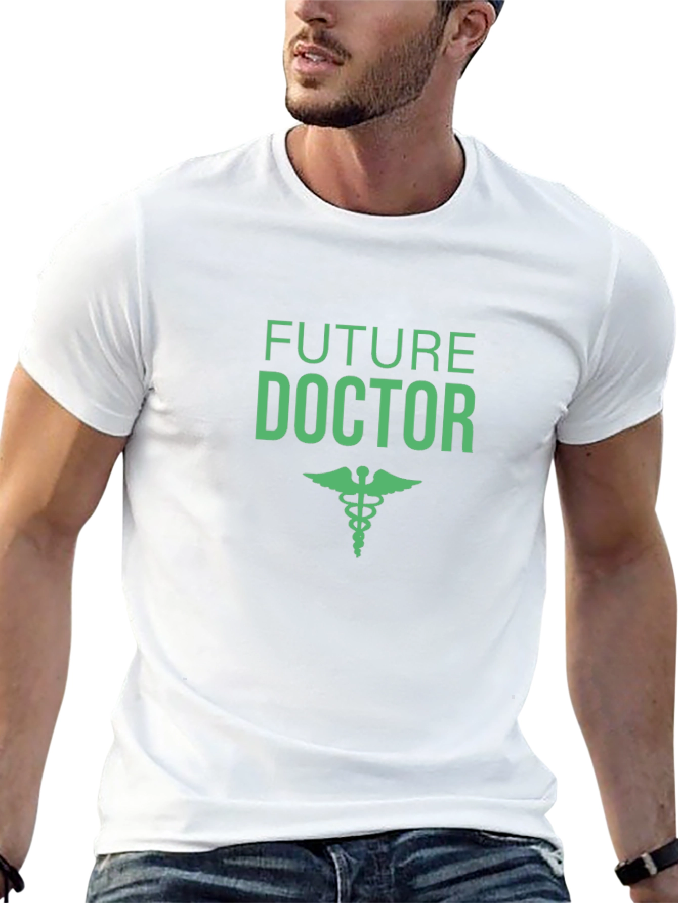 Future Doctor T-Shirt - Black Caduceus