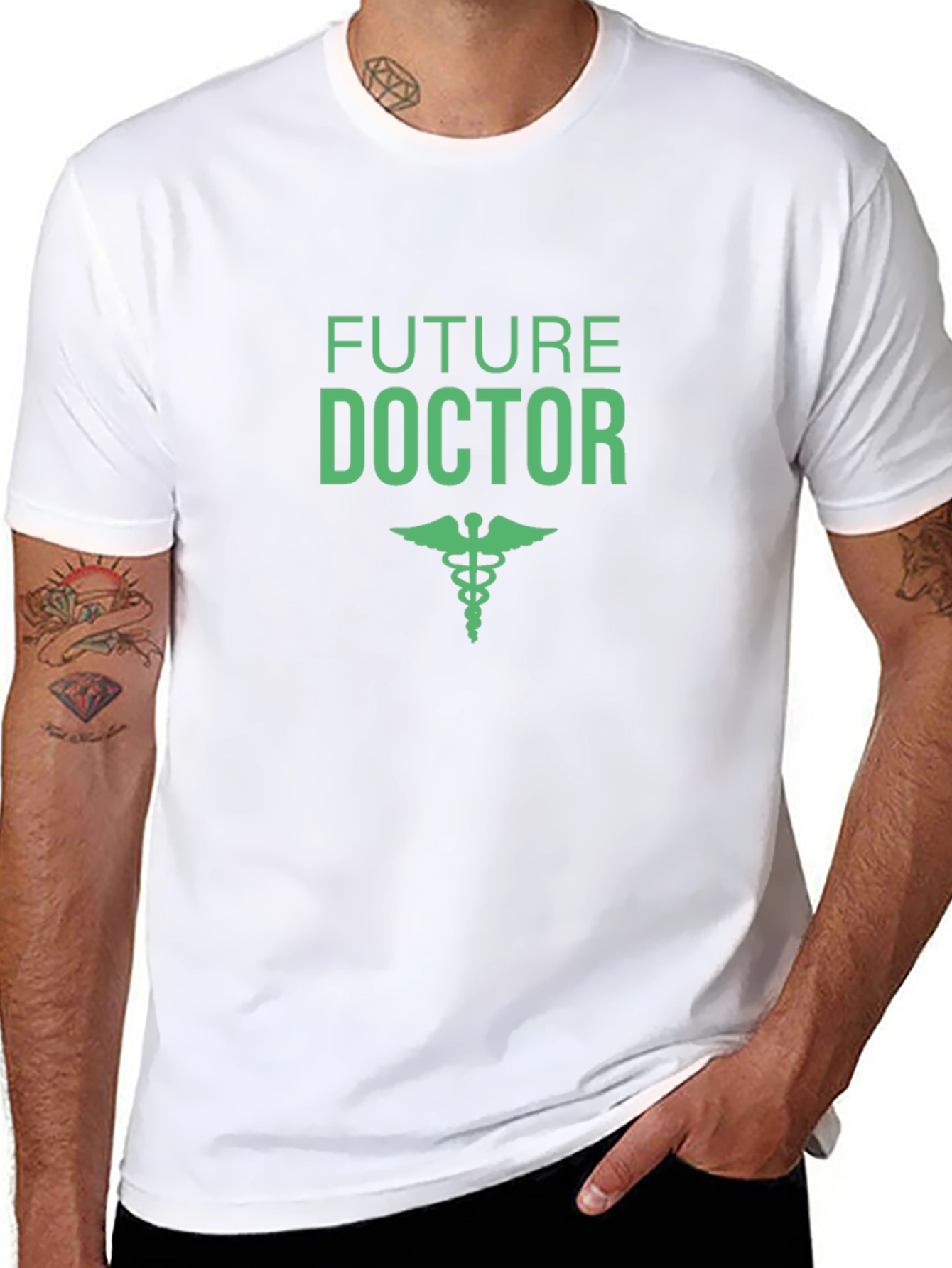 Future Doctor T-Shirt - Black Caduceus