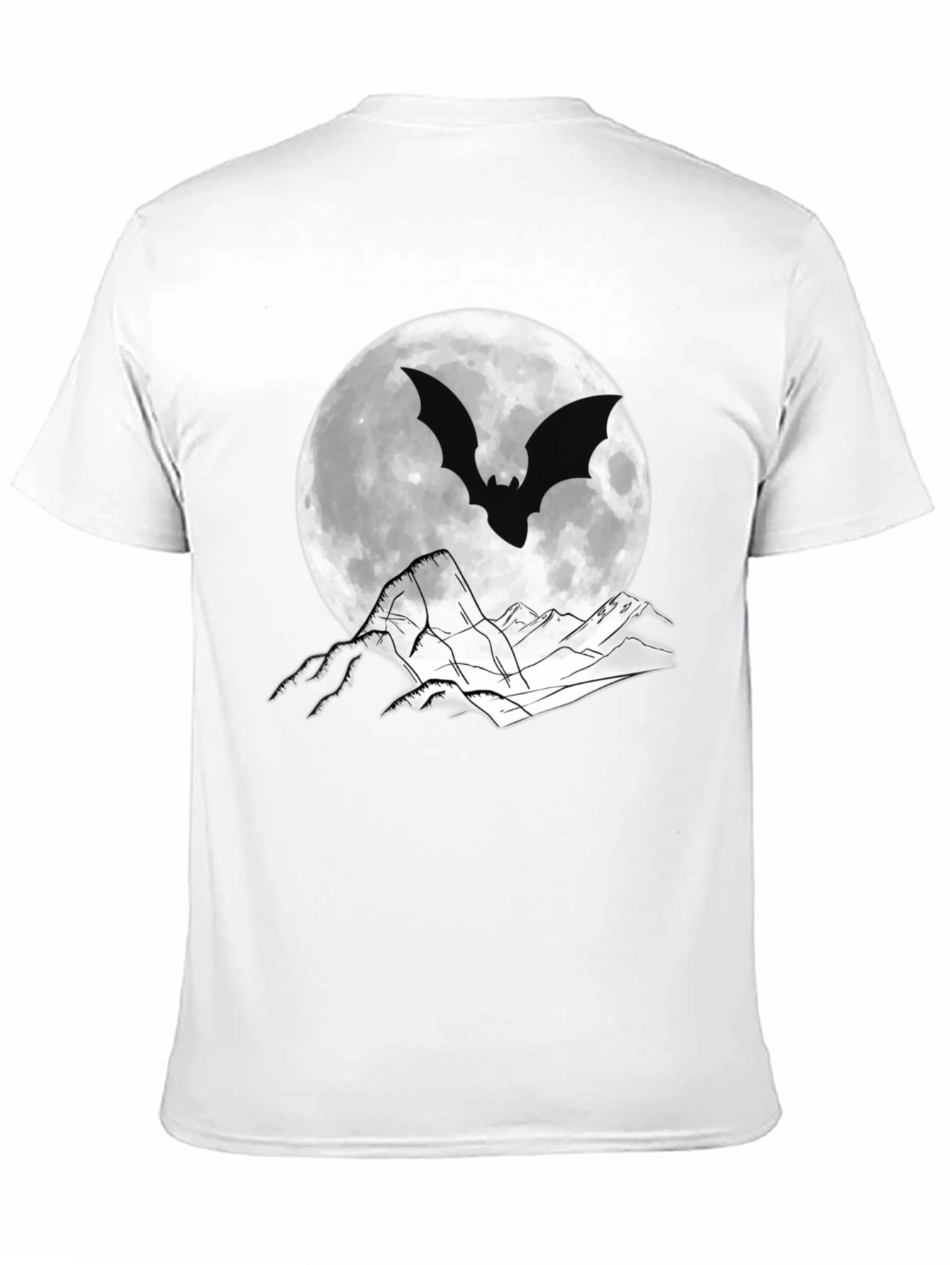 Bat Moon Graphic T-Shirt - Spooky Halloween Tee