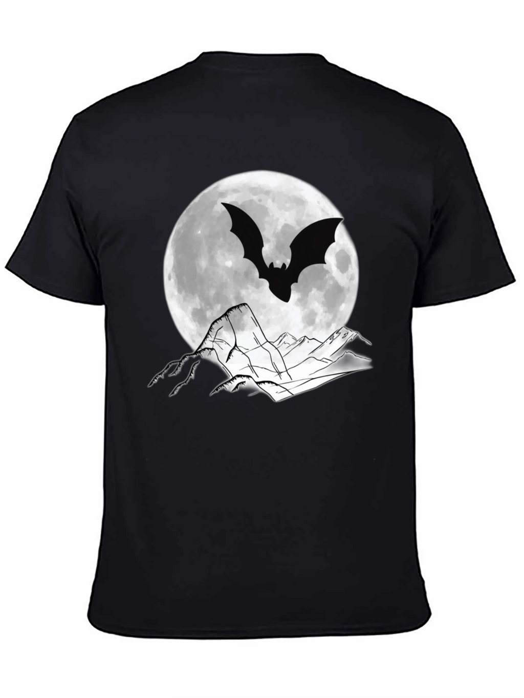 Bat Moon Graphic T-Shirt - Spooky Halloween Tee
