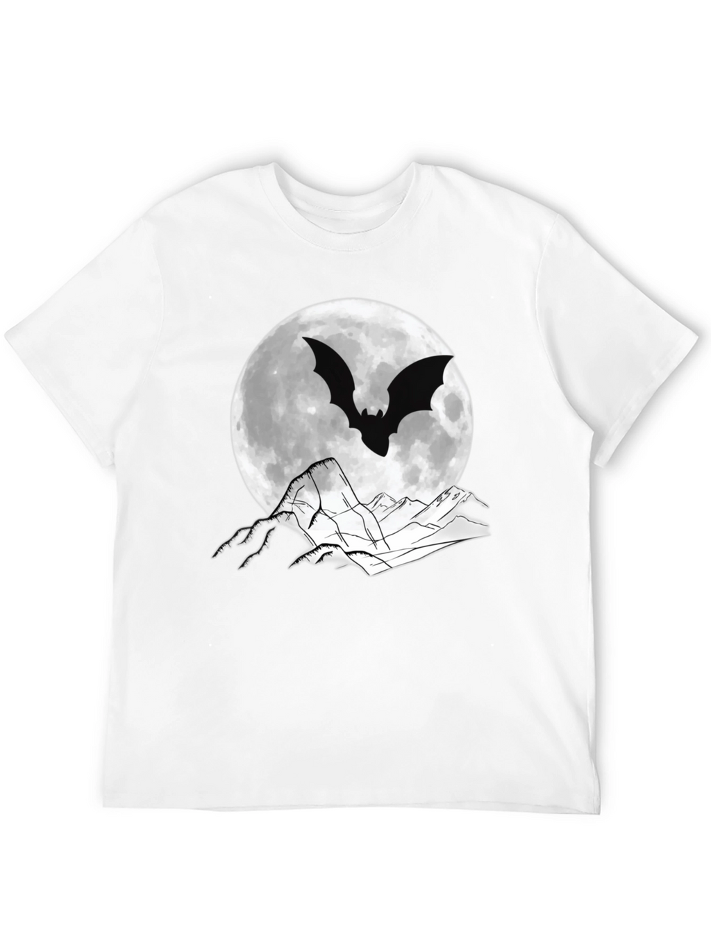 Bat Moon Graphic T-Shirt - Spooky Halloween Tee