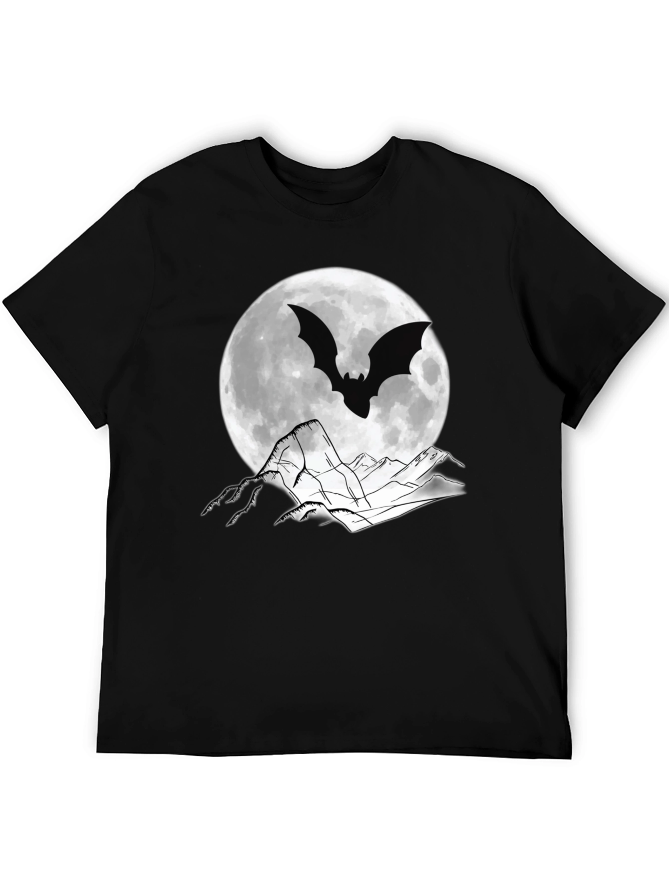 Bat Moon Graphic T-Shirt - Spooky Halloween Tee