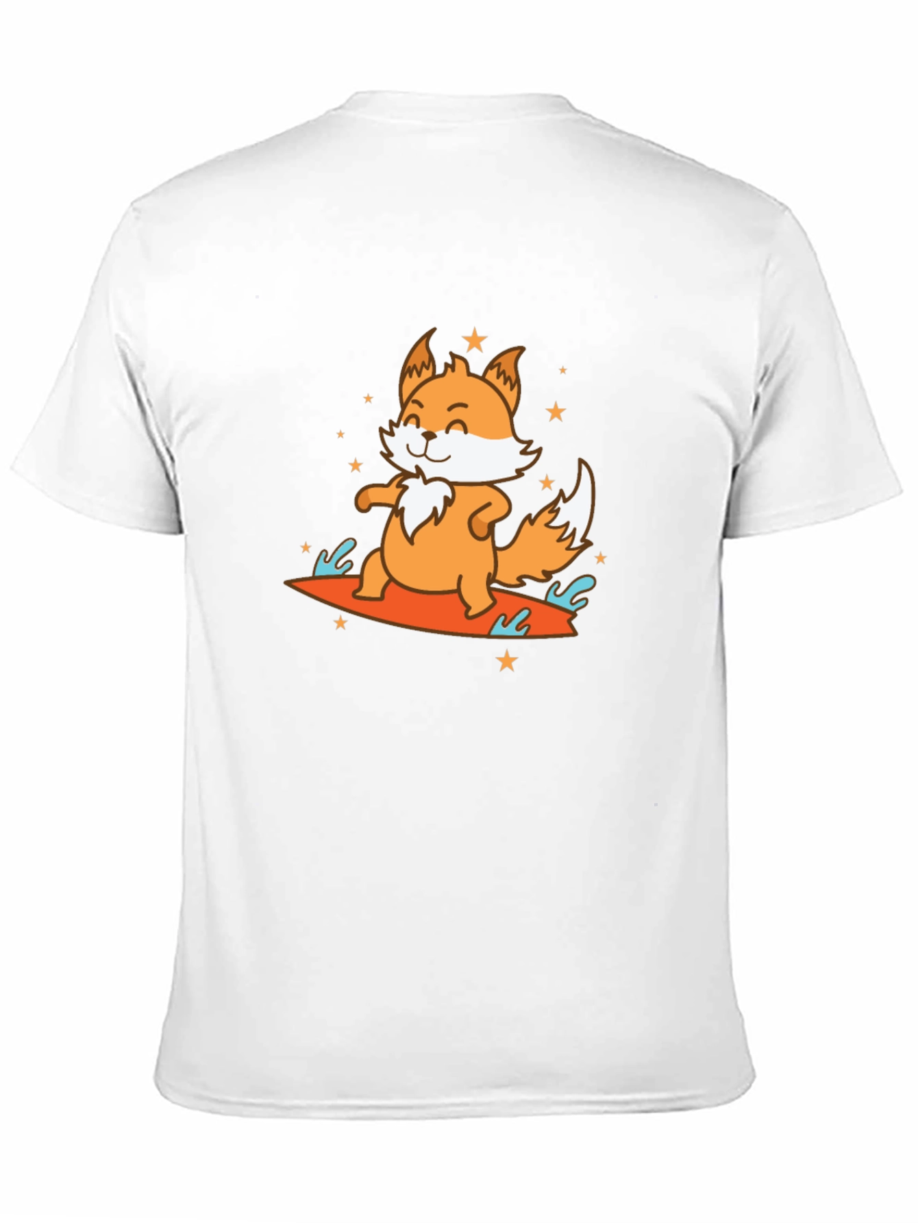 Surfing Fox Graphic Tee - Fun Animal T-Shirt