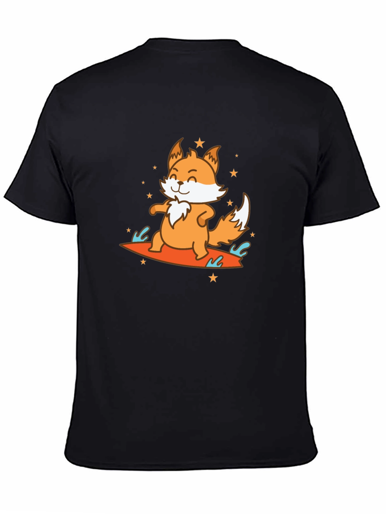 Surfing Fox Graphic Tee - Fun Animal T-Shirt