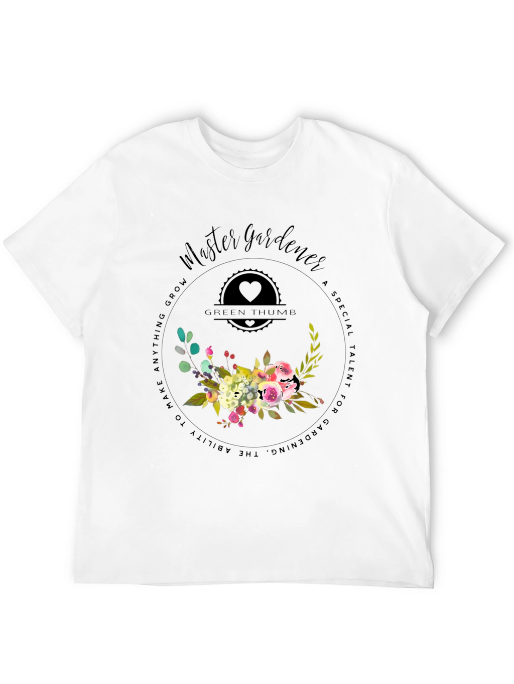 Master Gardener T-Shirt - Green Thumb Floral Design