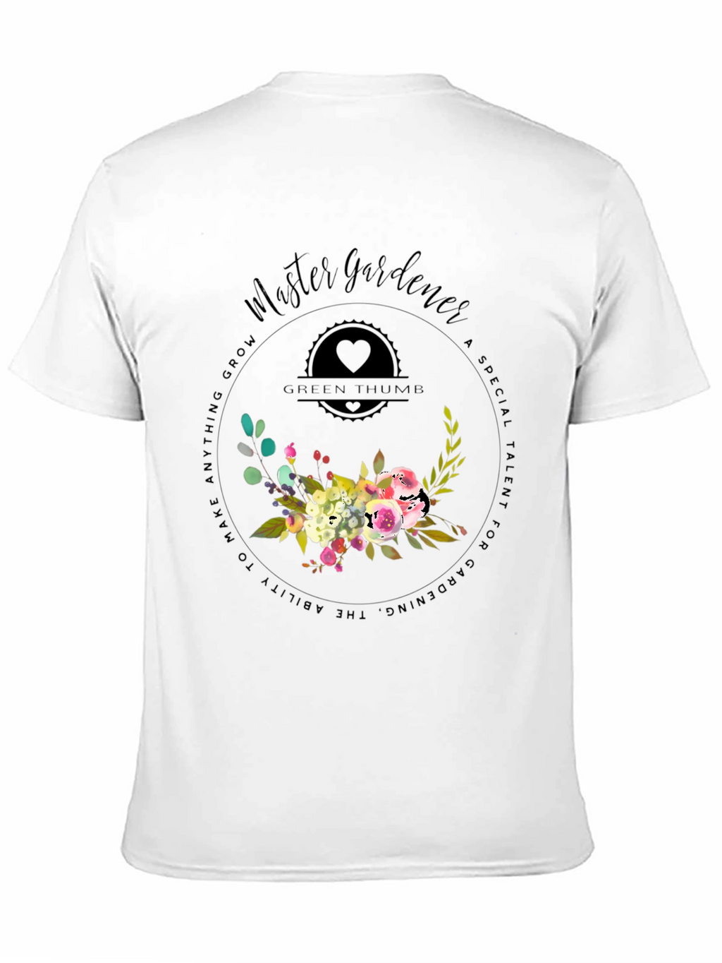 Master Gardener T-Shirt - Green Thumb Floral Design