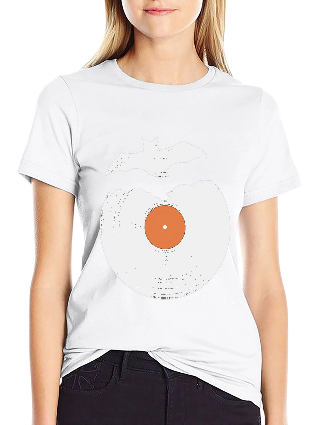 Vinyl Record & Bat Graphic Tee