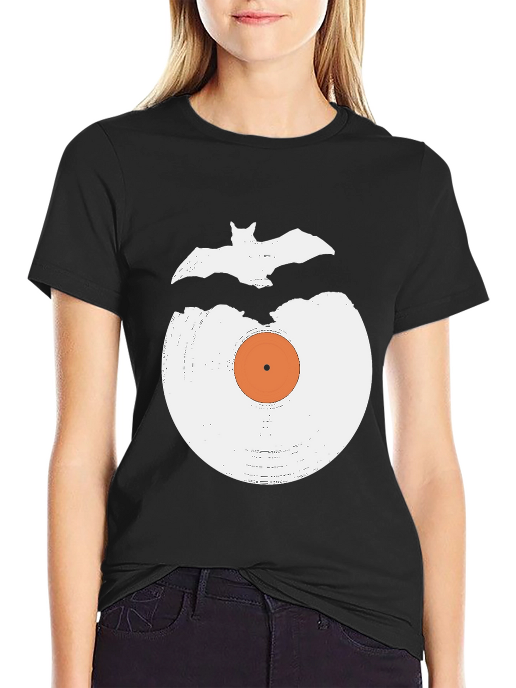 Vinyl Record & Bat Graphic Tee