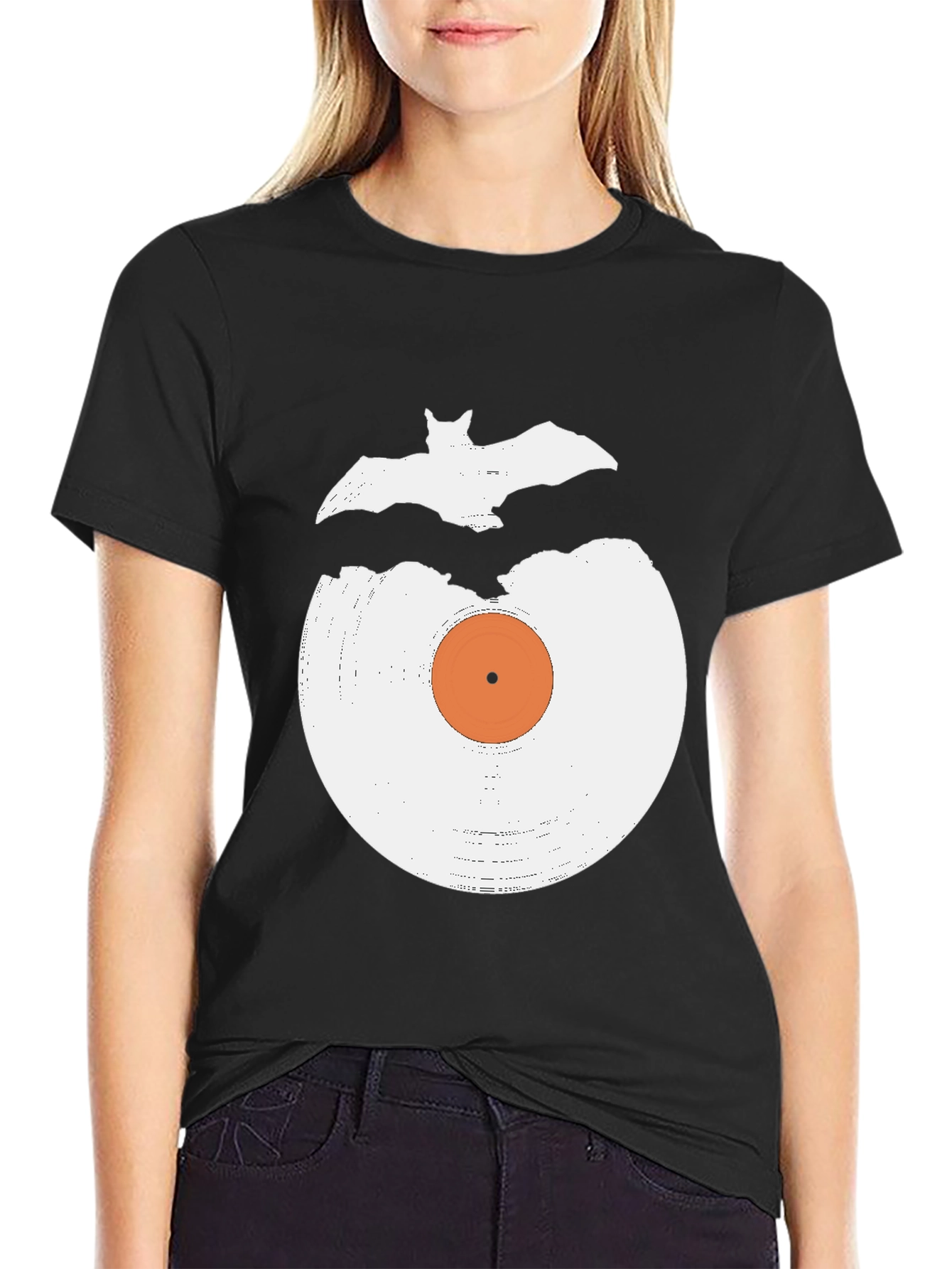 Vinyl Record & Bat Graphic Tee