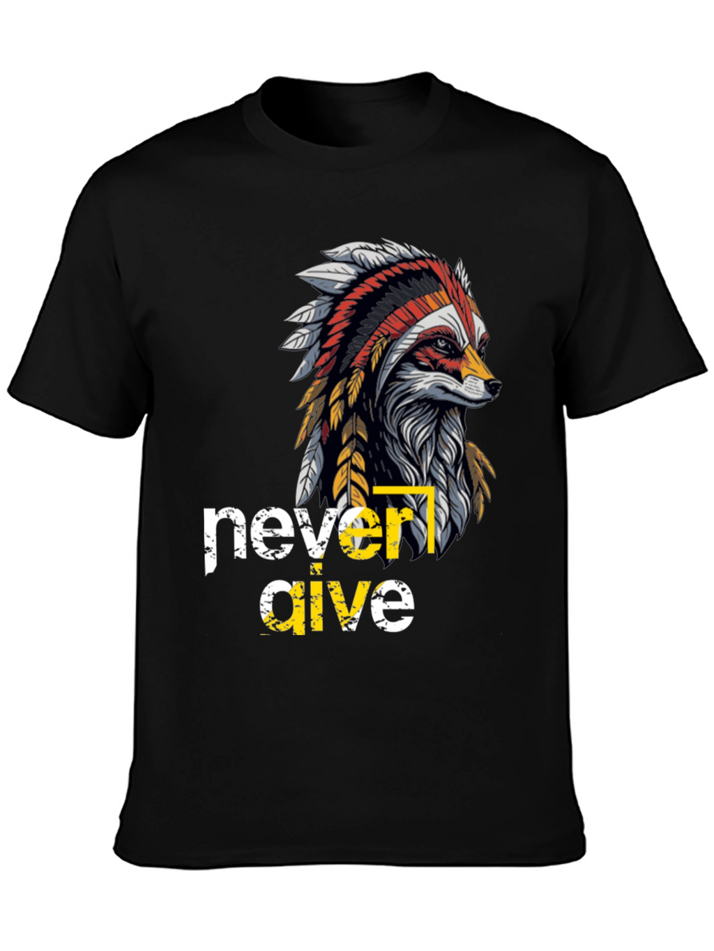 Native American Fox Graphic T-Shirt
