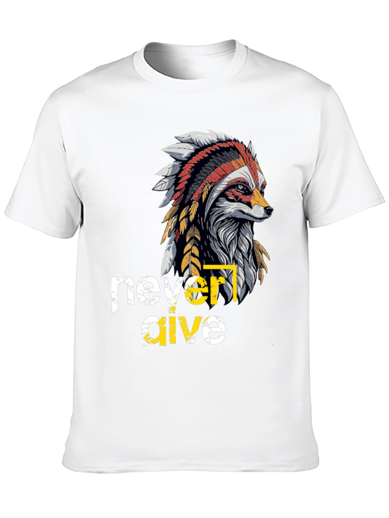 Native American Fox Graphic T-Shirt