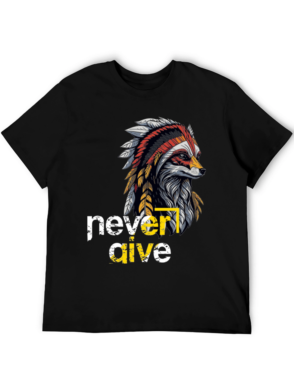 Native American Fox Graphic T-Shirt