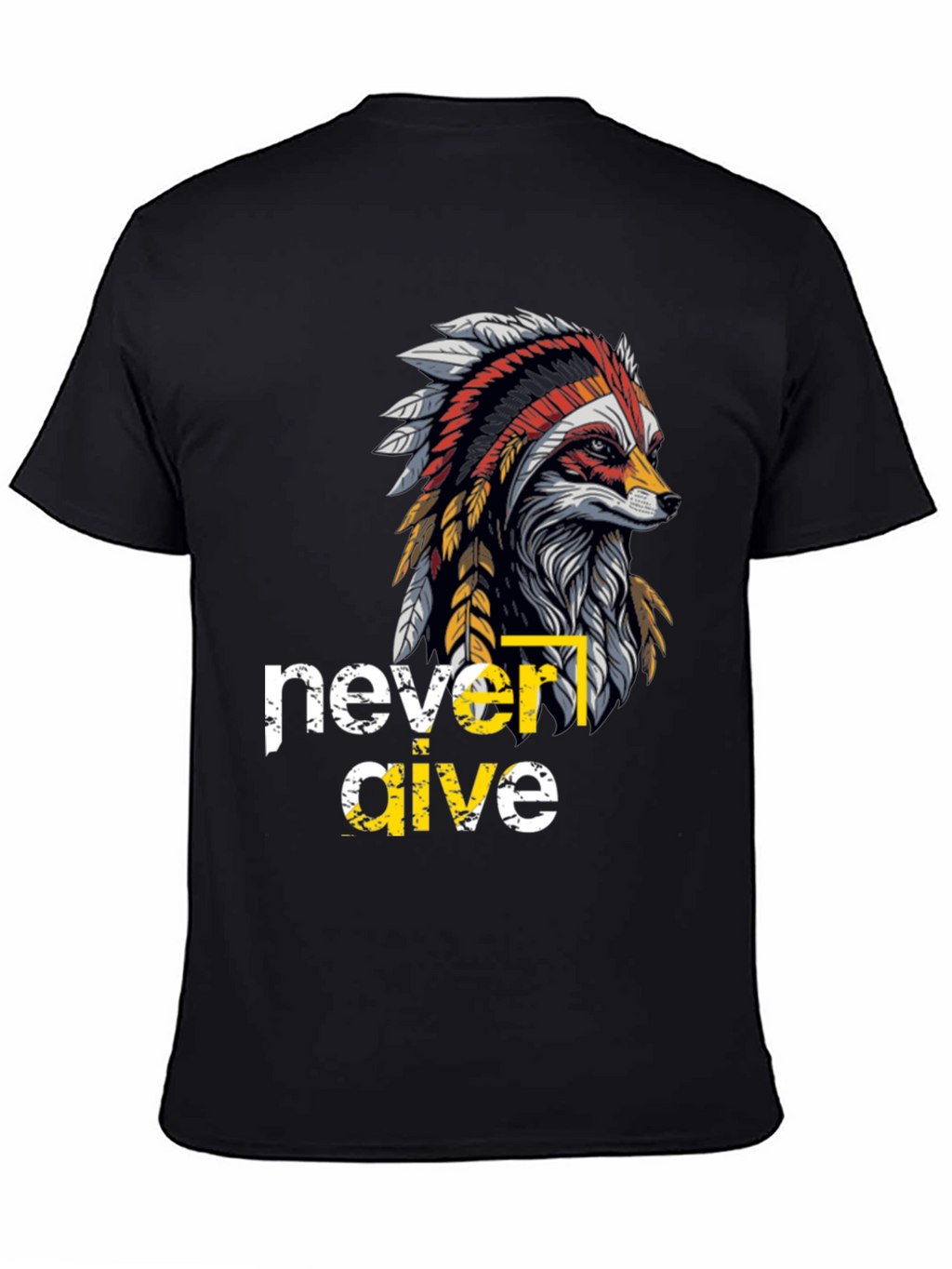 Native American Fox Graphic T-Shirt
