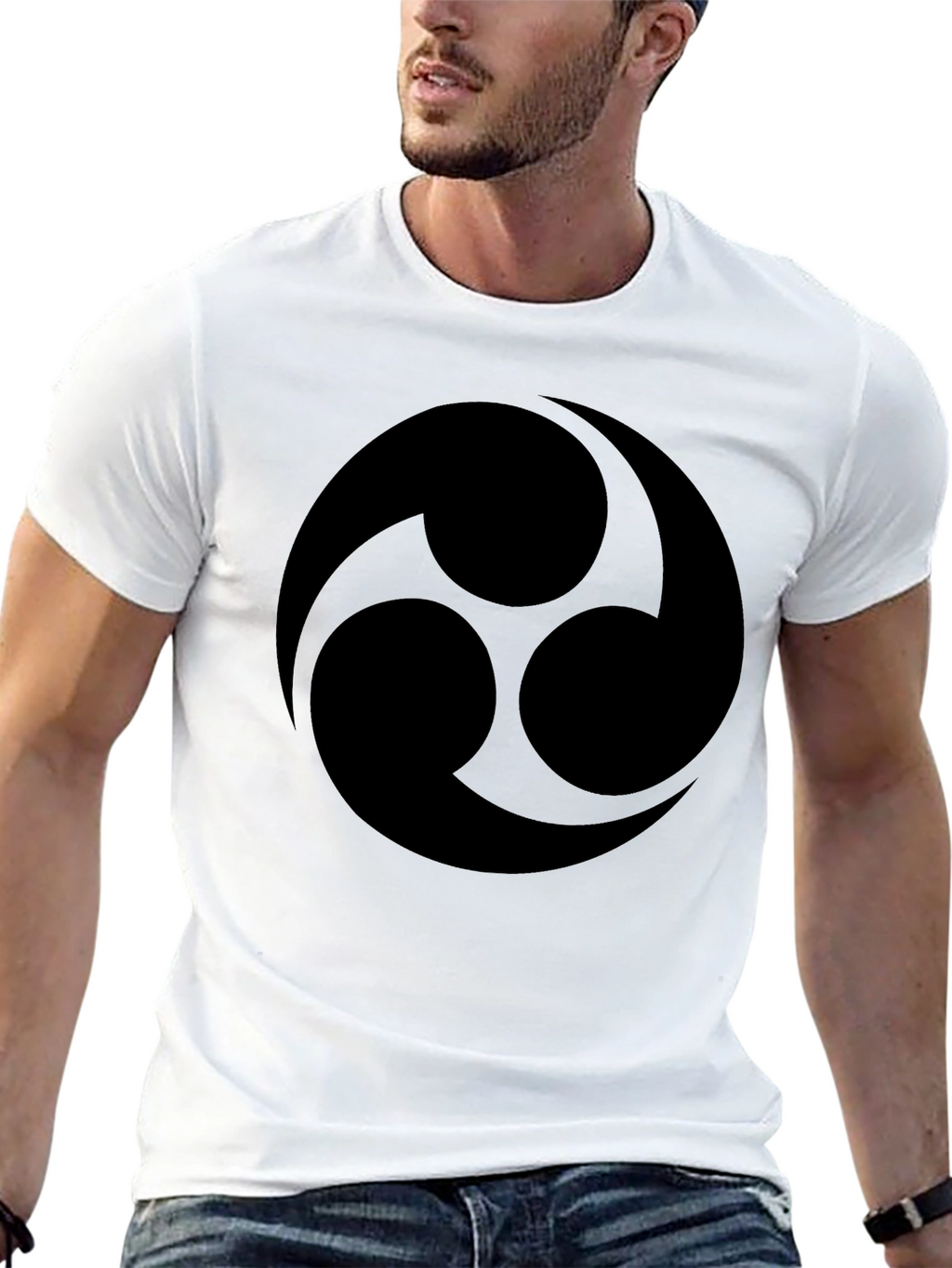 Bold Black Tomoe T-Shirt