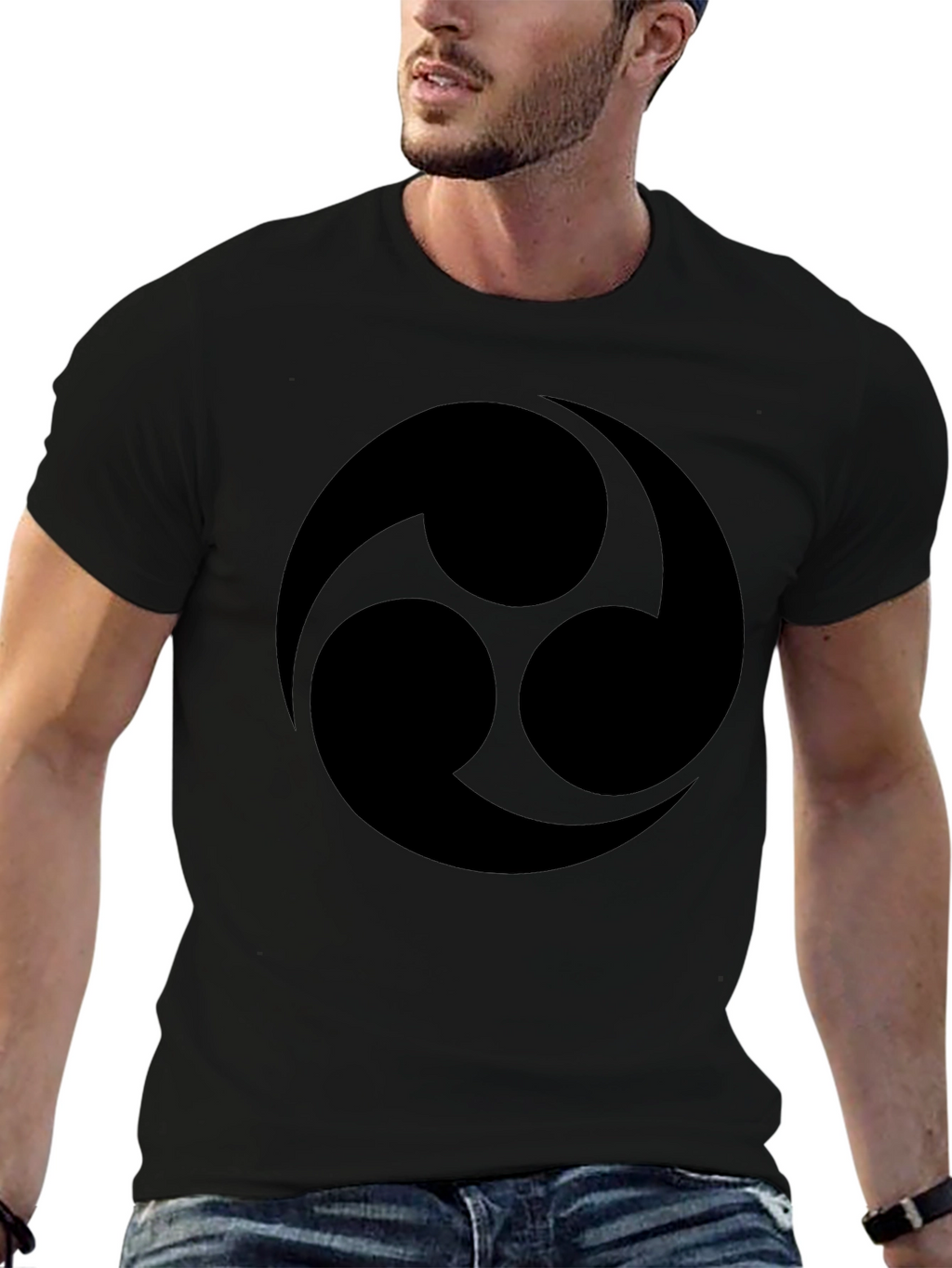 Bold Black Tomoe T-Shirt