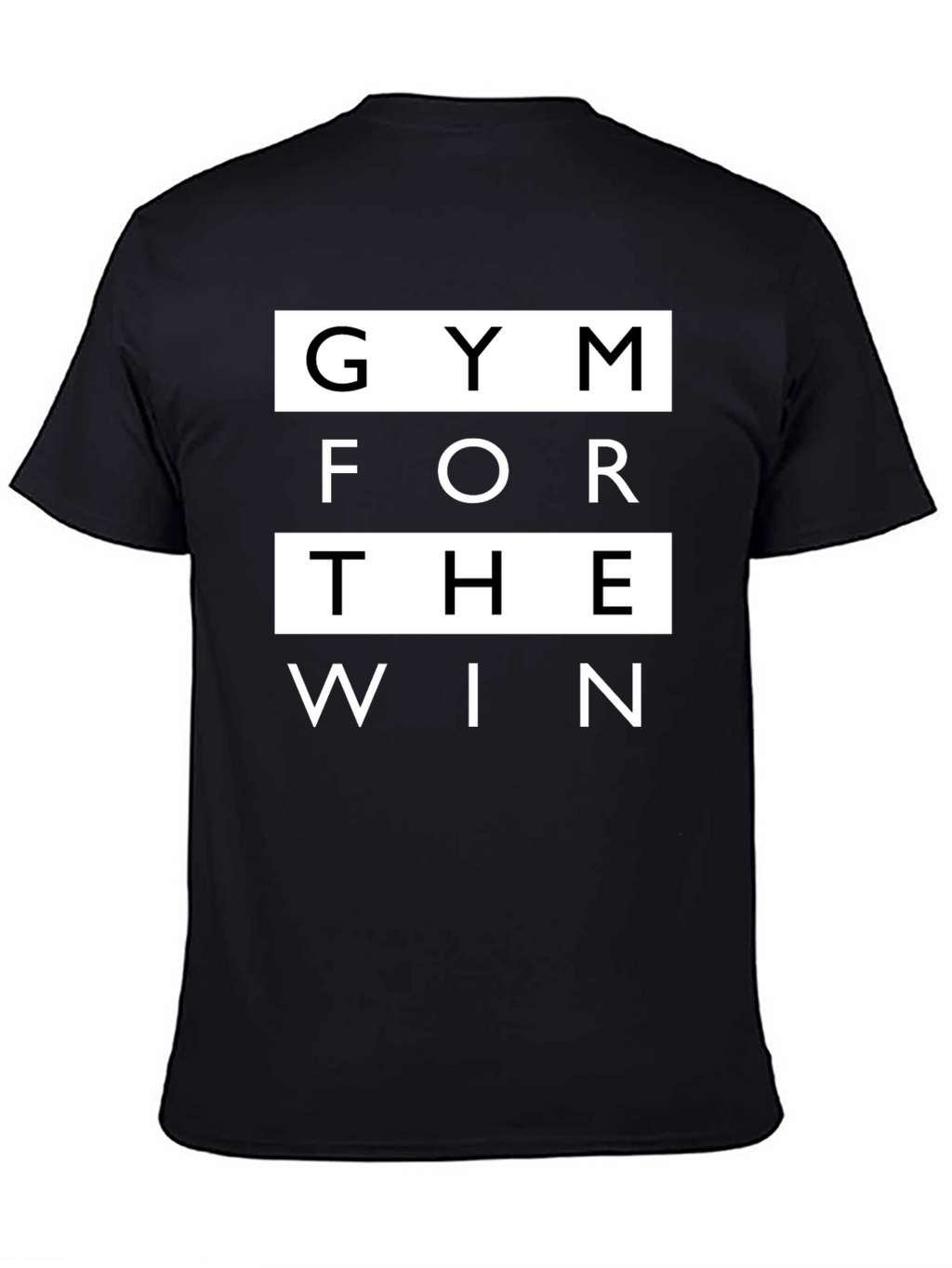 Gym For The Win Black Graphic T-Shirt
