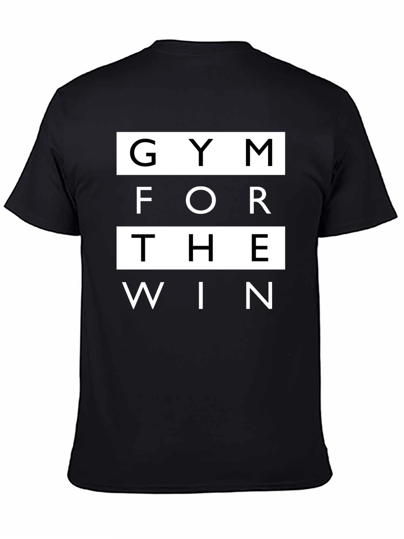 Gym For The Win Black Graphic T-Shirt