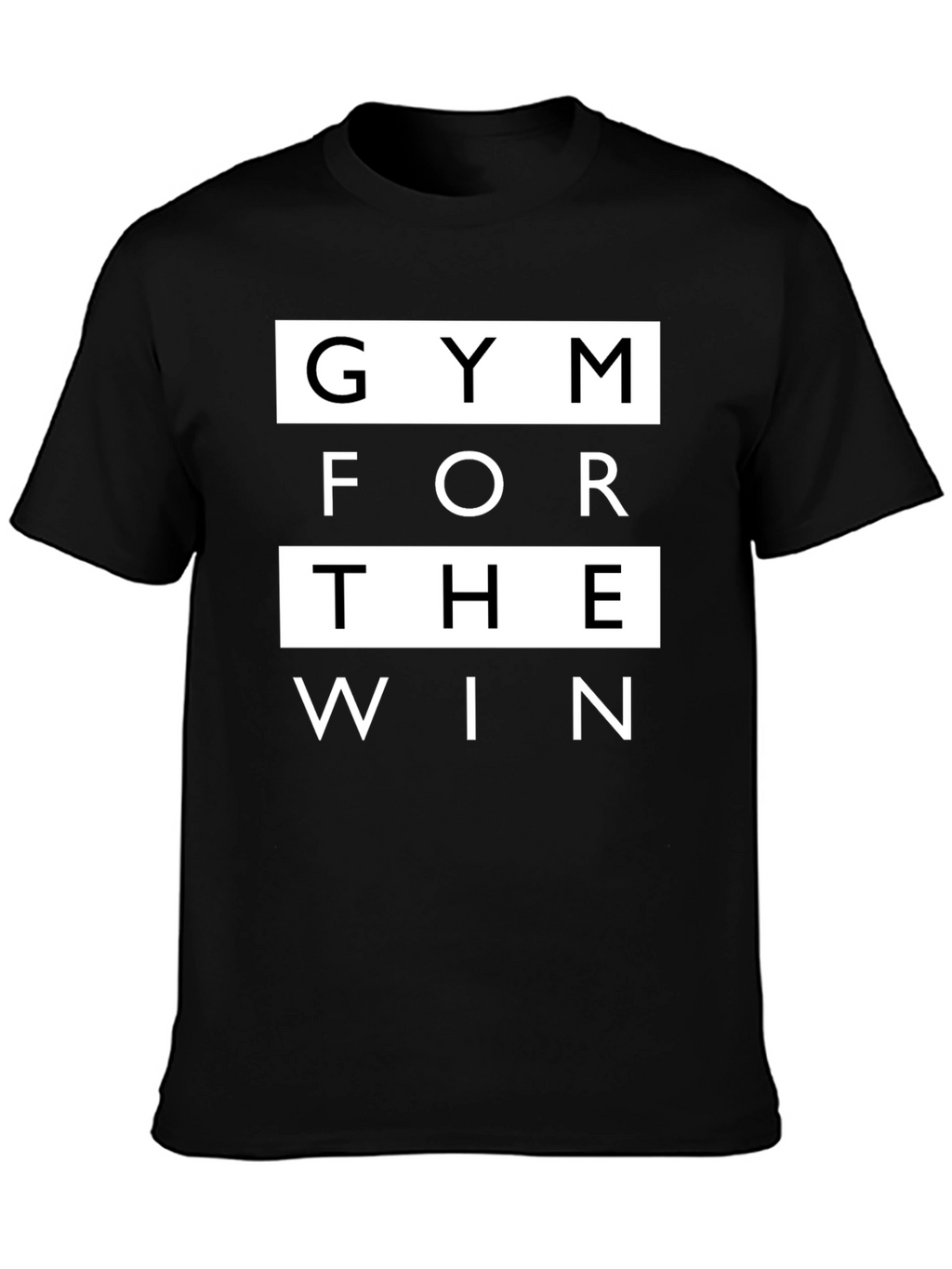 Gym For The Win Black Graphic T-Shirt