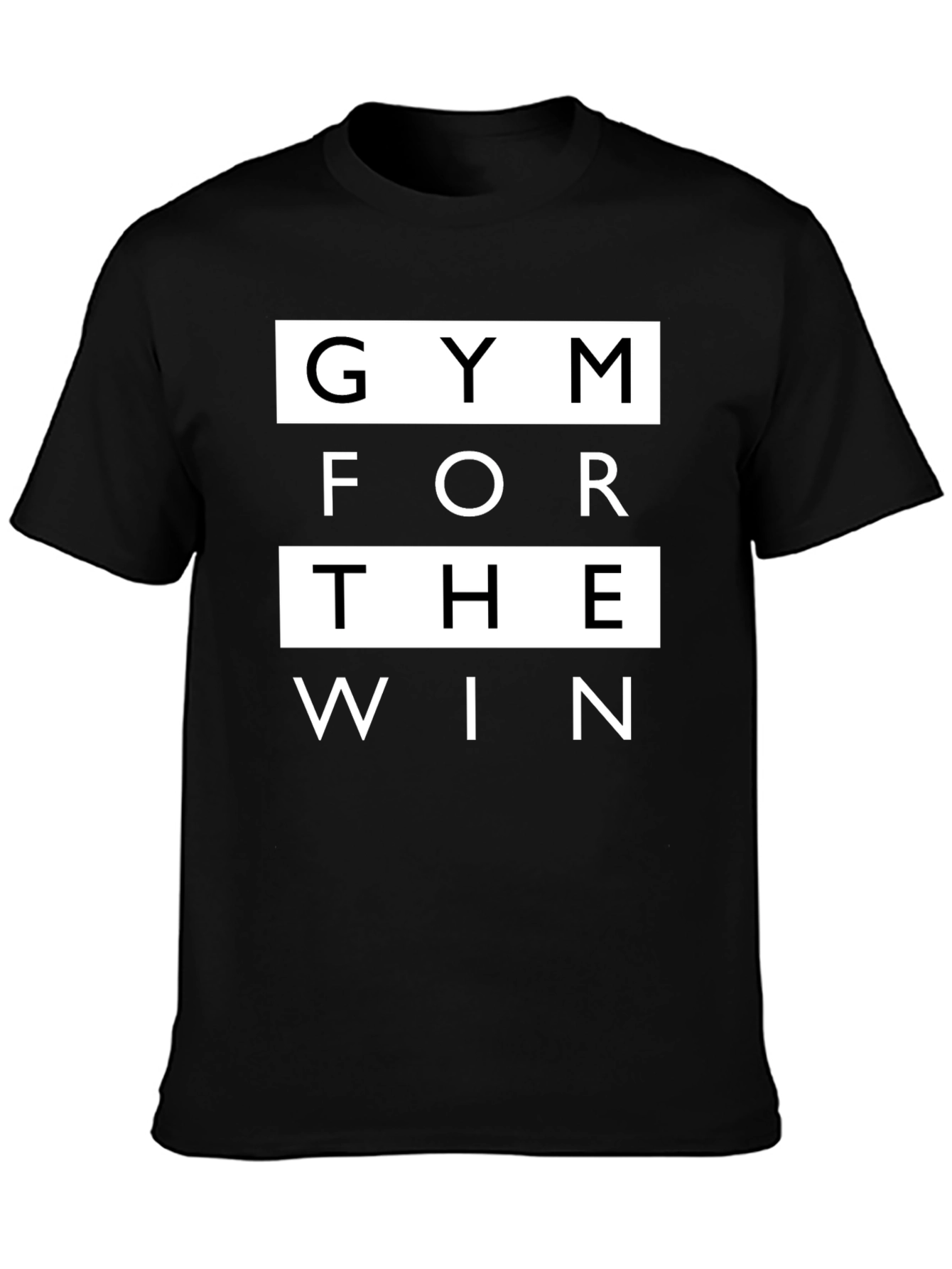 Gym For The Win Black Graphic T-Shirt