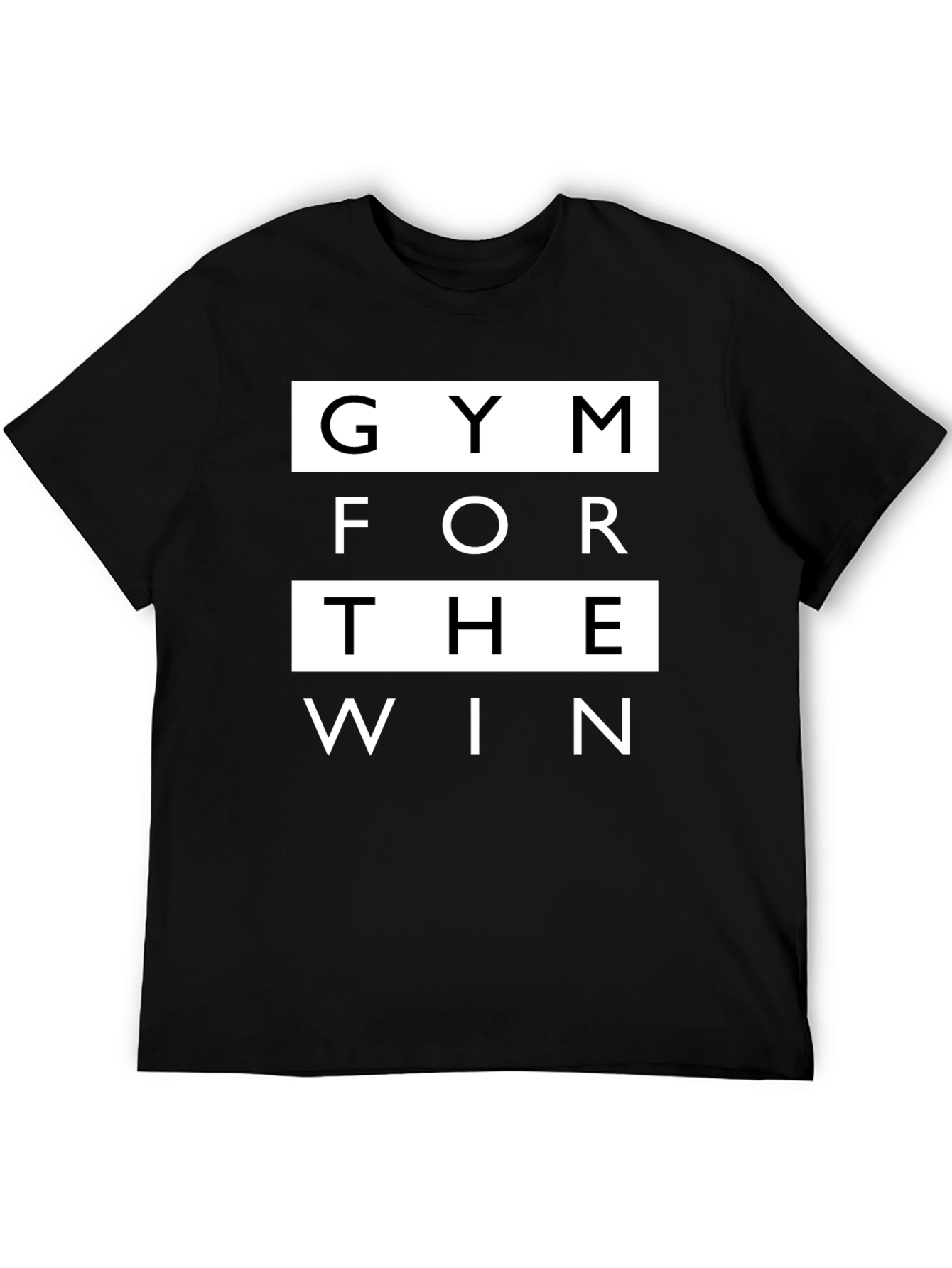 Gym For The Win Black Graphic T-Shirt