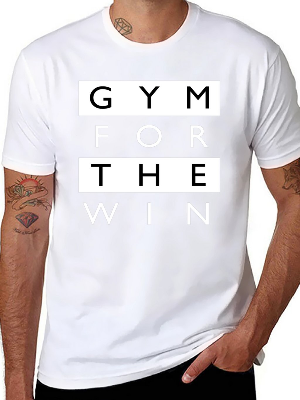 Gym For The Win Black Graphic T-Shirt