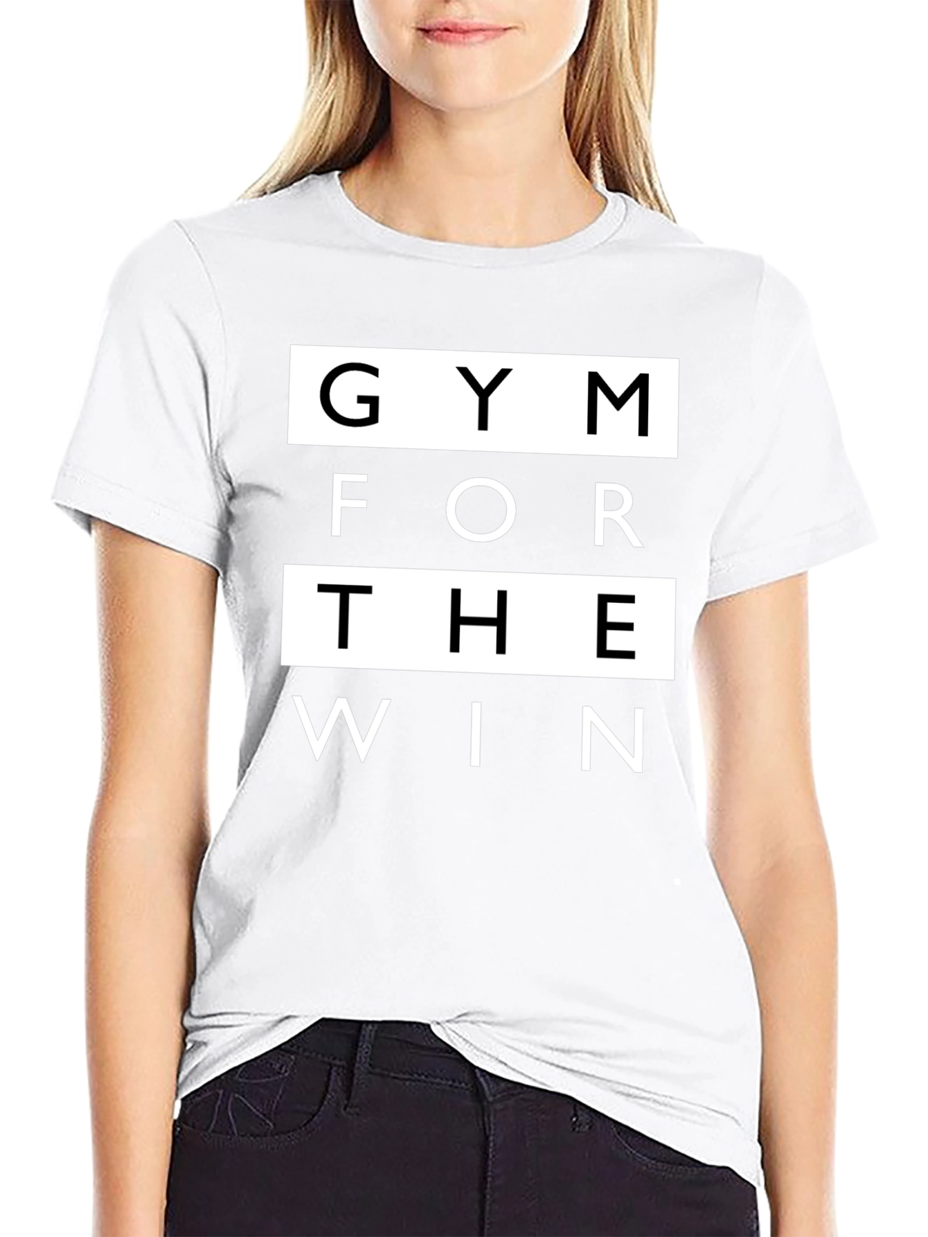 Gym For The Win Black Graphic T-Shirt