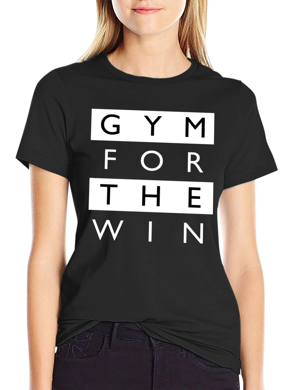 Gym For The Win Black Graphic T-Shirt