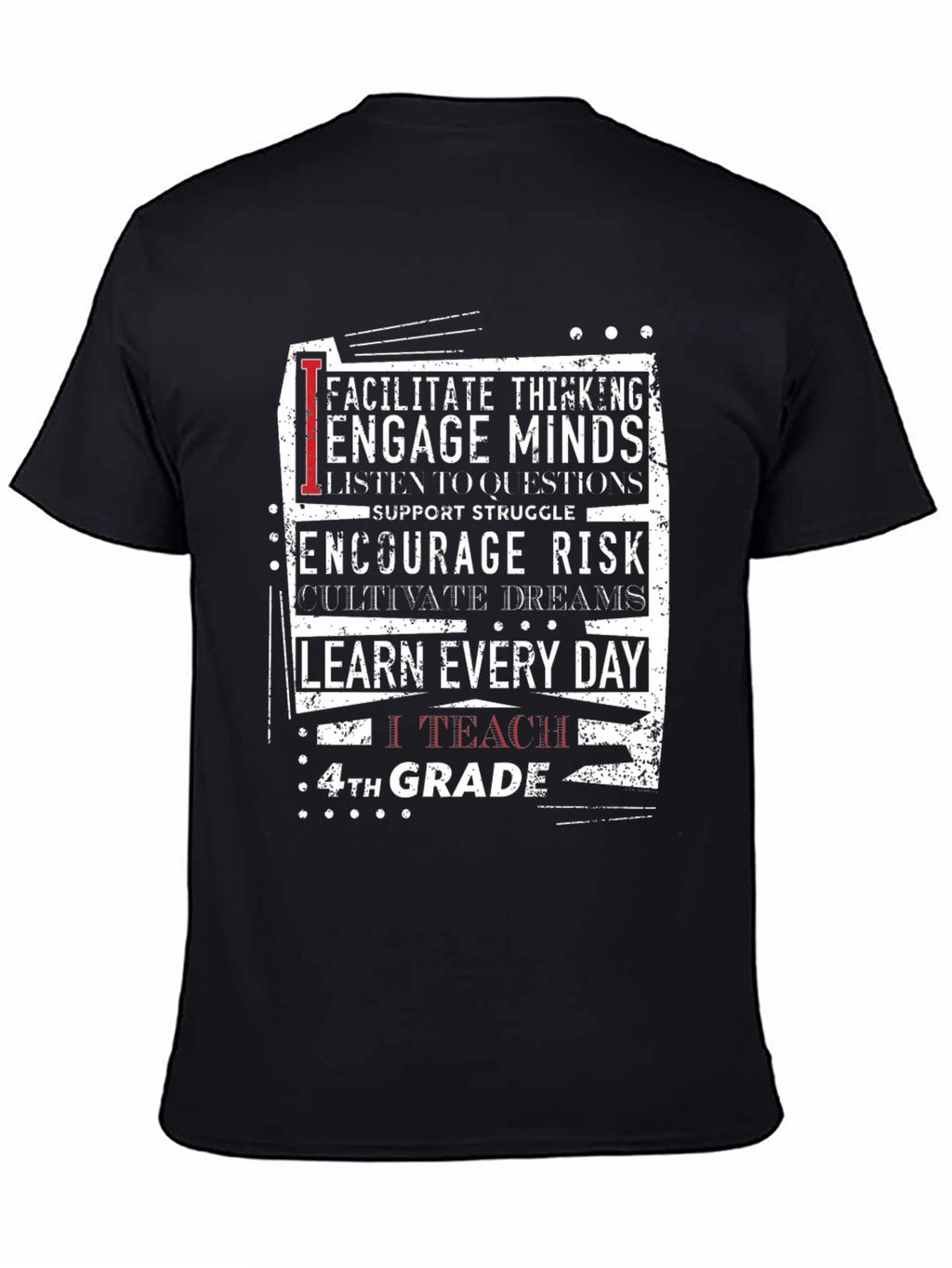 Teacher 4th Grade T-Shirt - Encourage Minds & Dreams