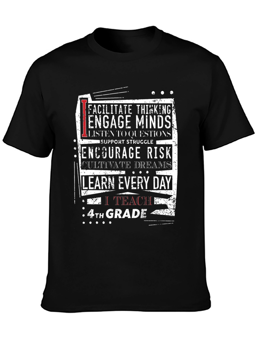 Teacher 4th Grade T-Shirt - Encourage Minds & Dreams